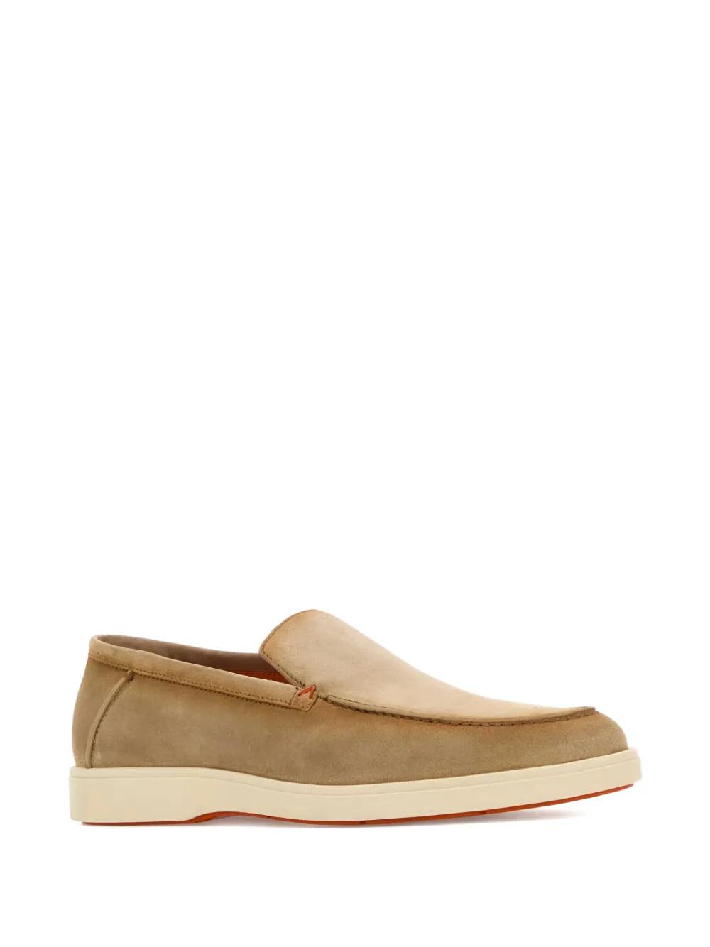 Santoni suede slip-on loafers Brown