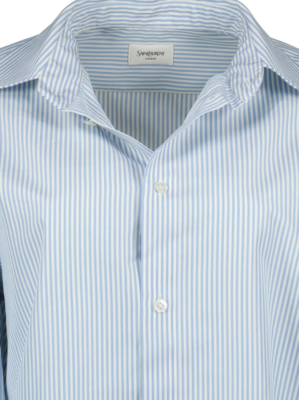 Saint Laurent Gestreept katoenen blouse Blauw