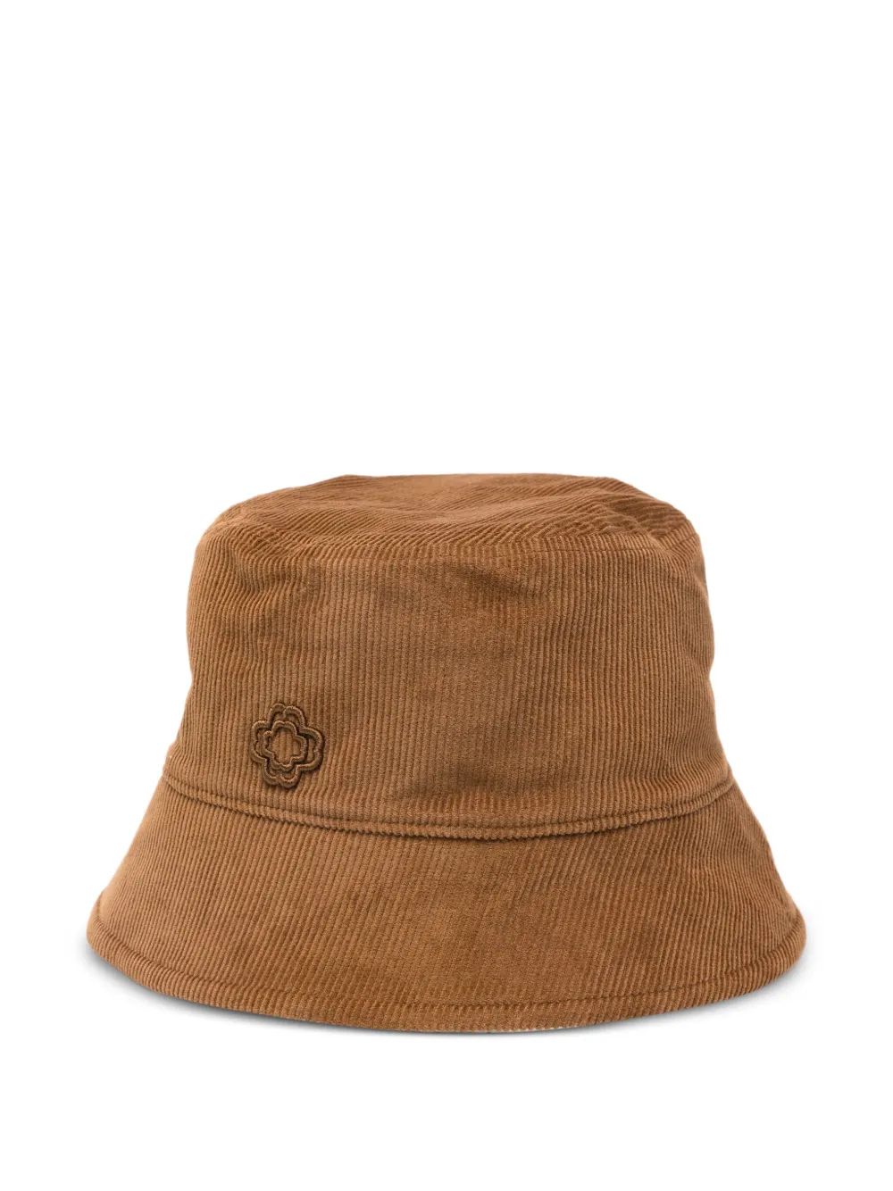 Maje logo-appliqué corduroy hat | Brown | Image 1