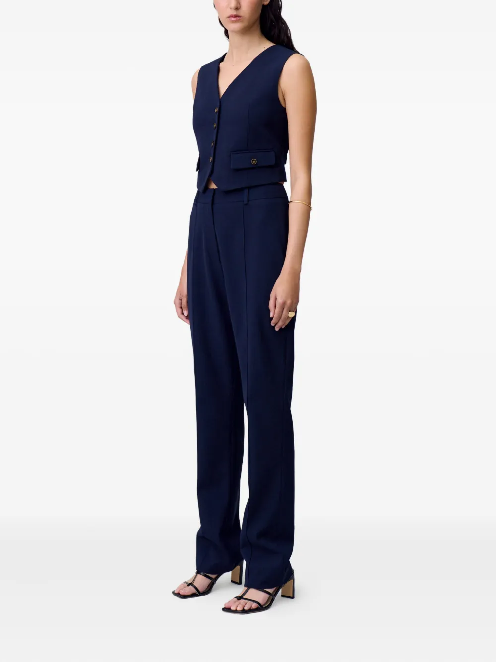 Claudie Pierlot Tailored High-waisted Trousers In Black
