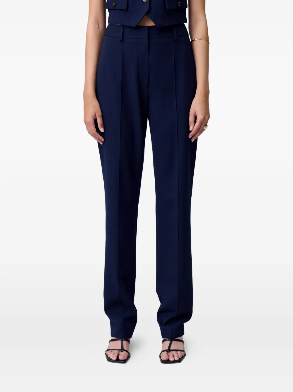 Claudie Pierlot Tailored High-waisted Trousers In Black