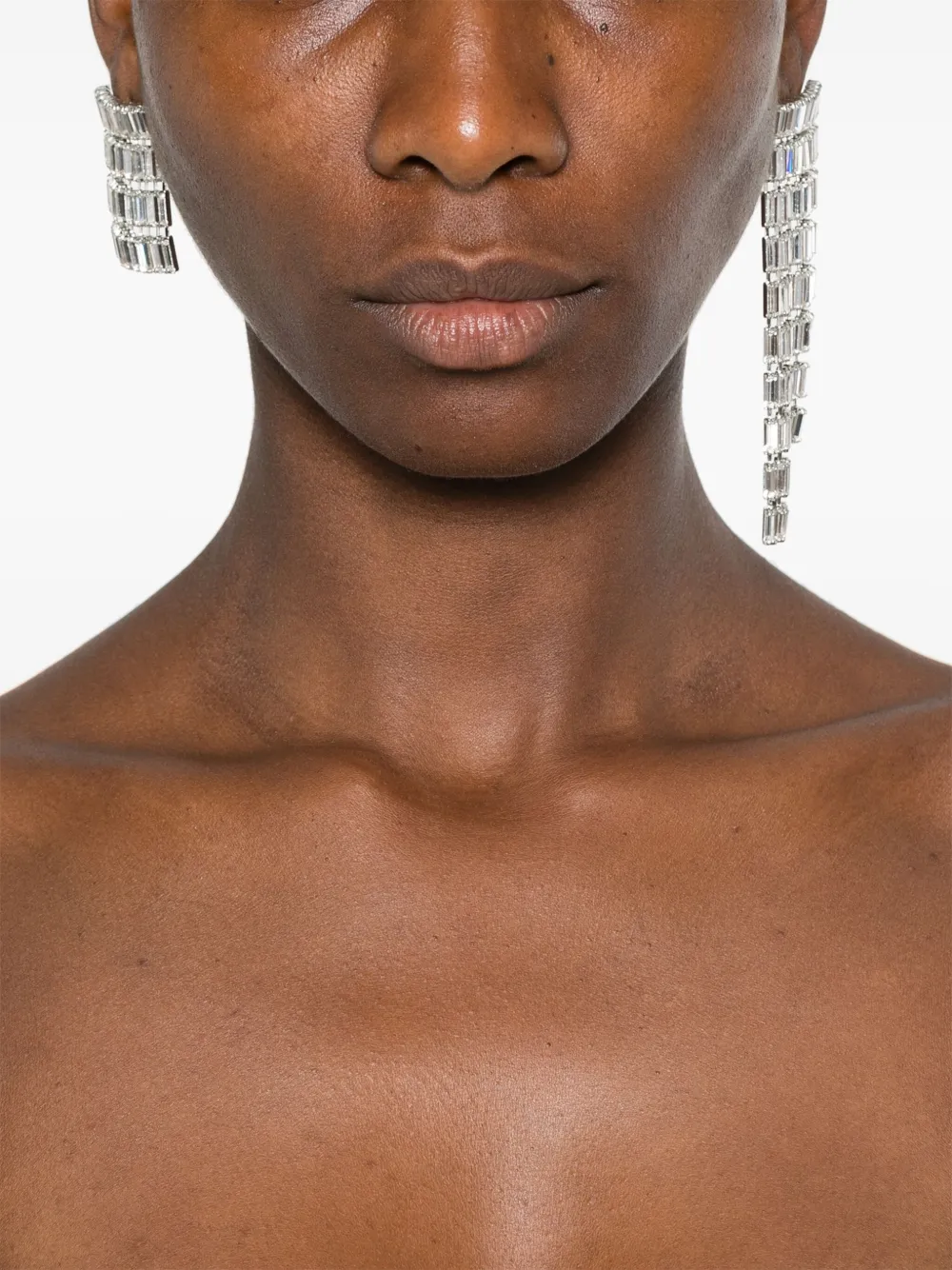 Magda Butrym asymmetrical crystal fringe earrings | Image 2