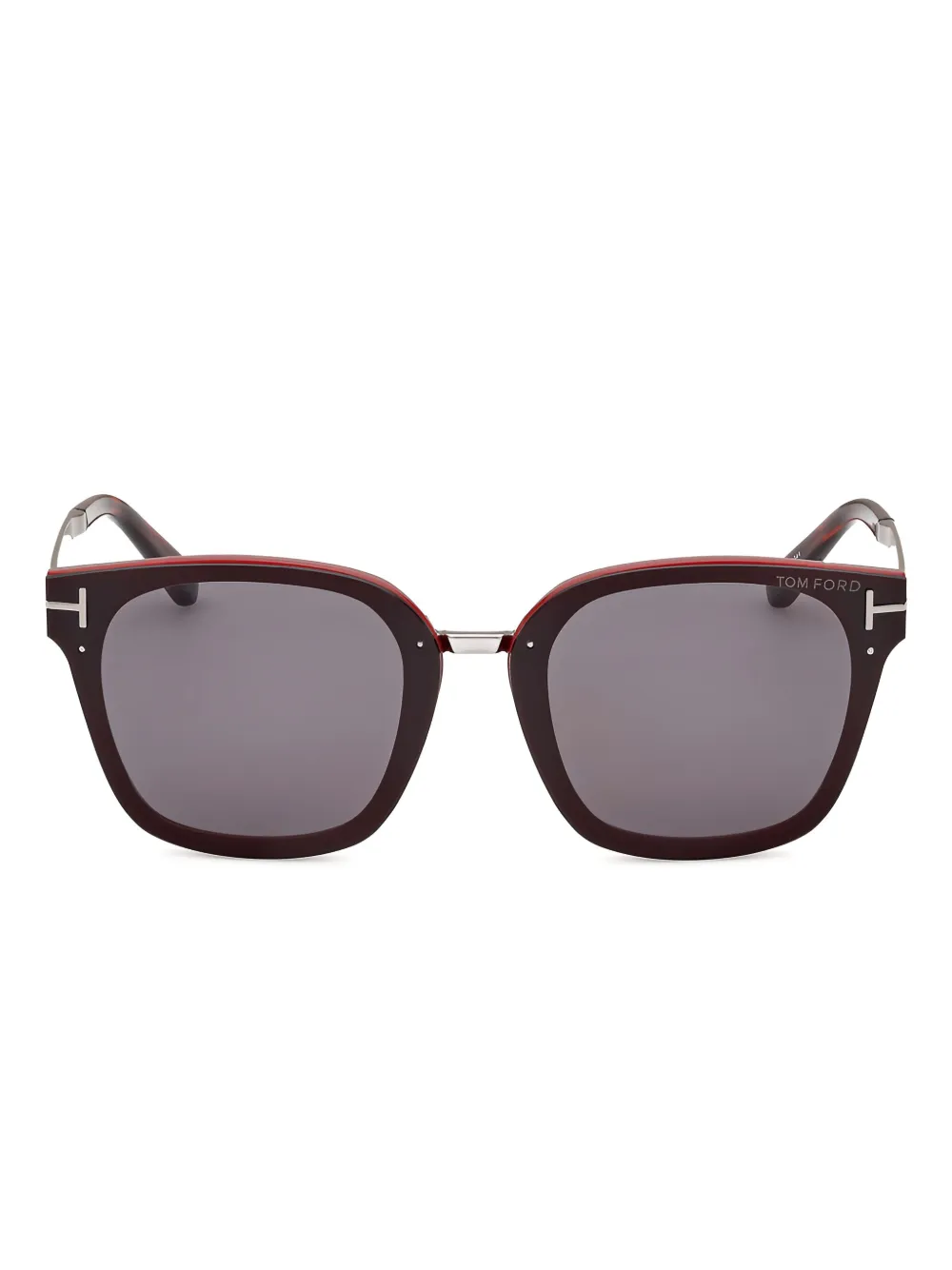 TOM FORD Zonnebril met vierkant montuur Bruin