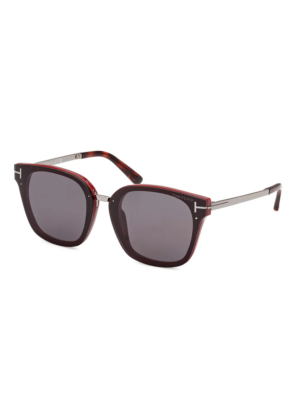 TOM FORD Zonnebril met vierkant montuur Bruin