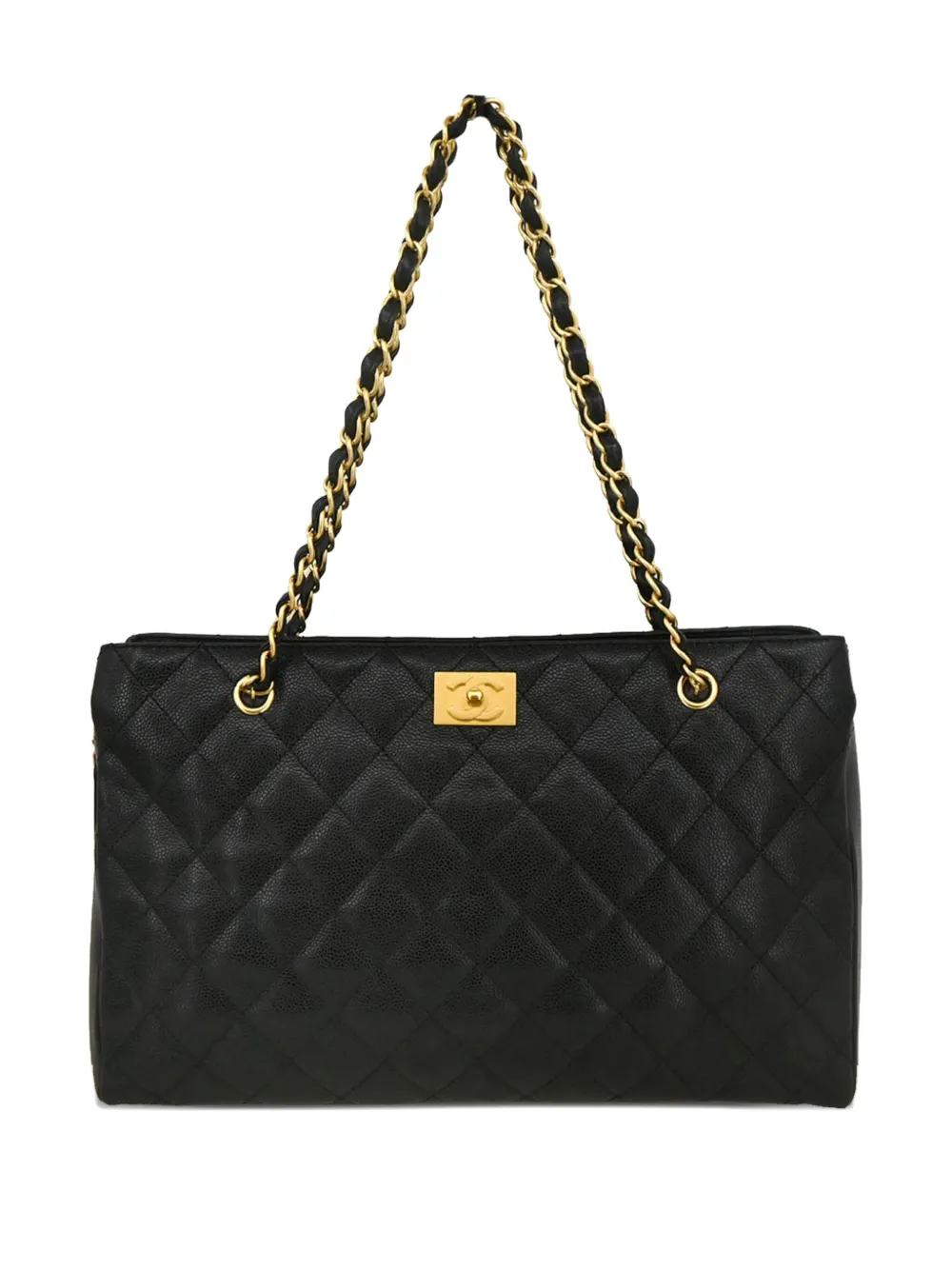CHANEL Pre-Owned 2003 chain-handle tote bag | Black | Image 1