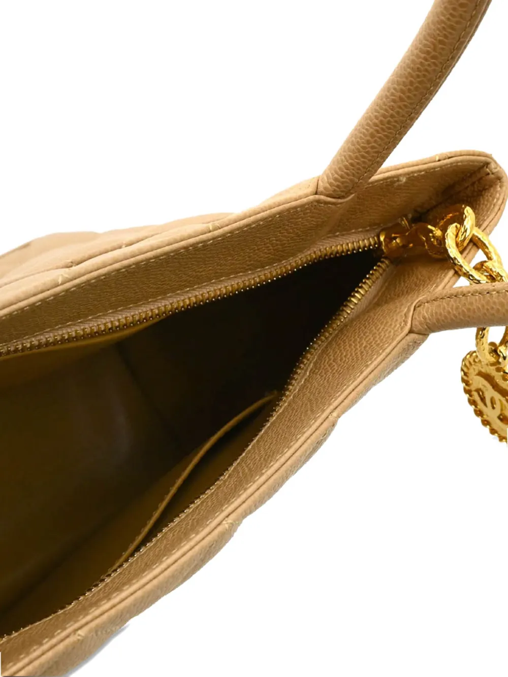 Pre-owned Chanel 2002 Medallion Tote Bag In Neutral