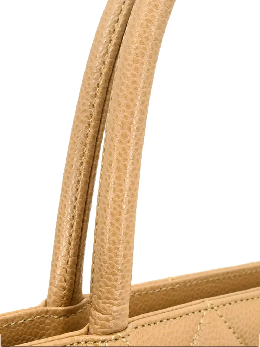 Pre-owned Chanel 2002 Medallion Tote Bag In Neutral