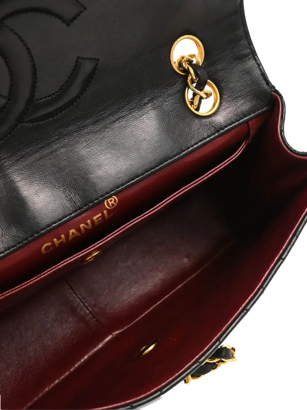 Pre-owned Chanel 1990 Diamond-quilted Shoulder Bag In Black