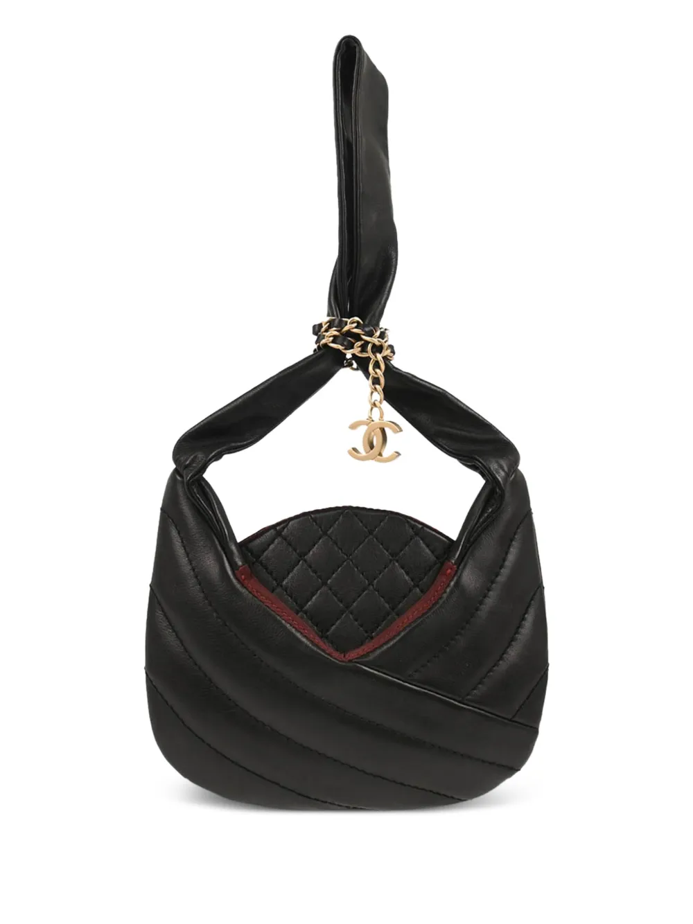 CHANEL Pre-Owned 2003 quilted leather shoulder bag - ブラック CHANEL Pre-Owned 2003 quilted leather shoulder bag - ブラック