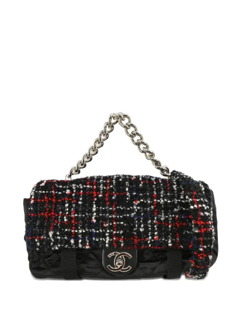 CHANEL Pre-Owned 2017 tweed chain-strap shoulder bag
