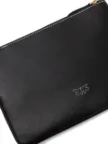 PINKO logo zip clutch - Black