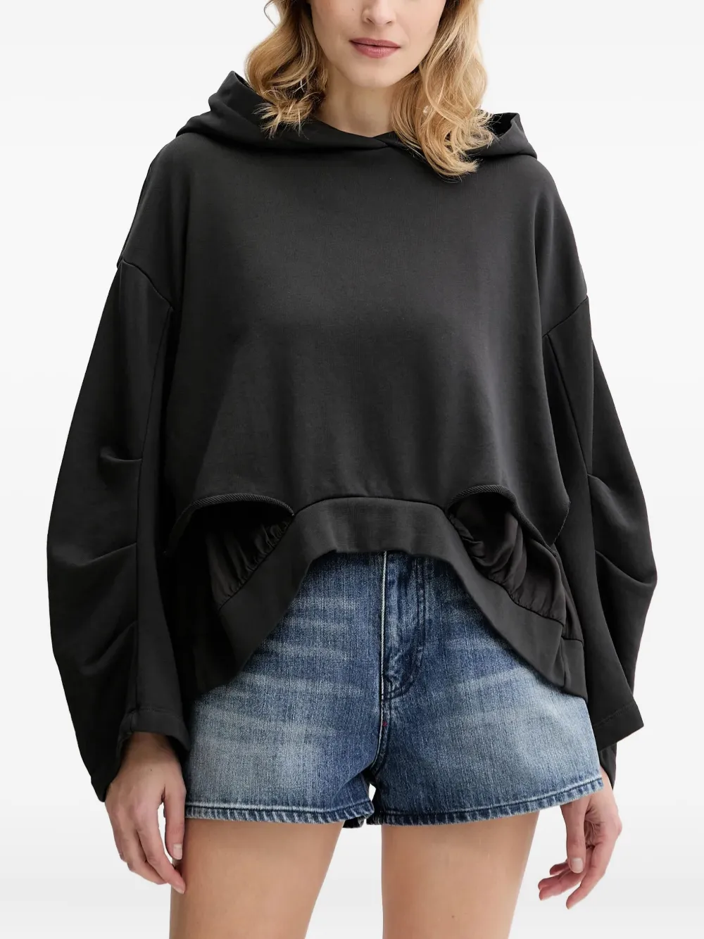 hooded cut-out top