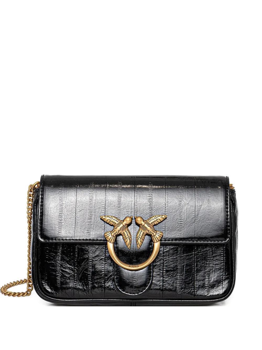 mini logo leather cross-body bag