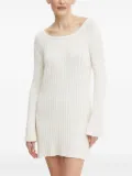 PINKO ribbed open-back mini dress - White