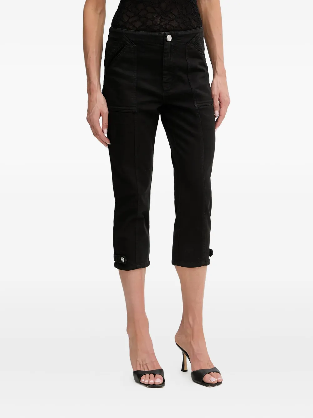 button-fastening trousers
