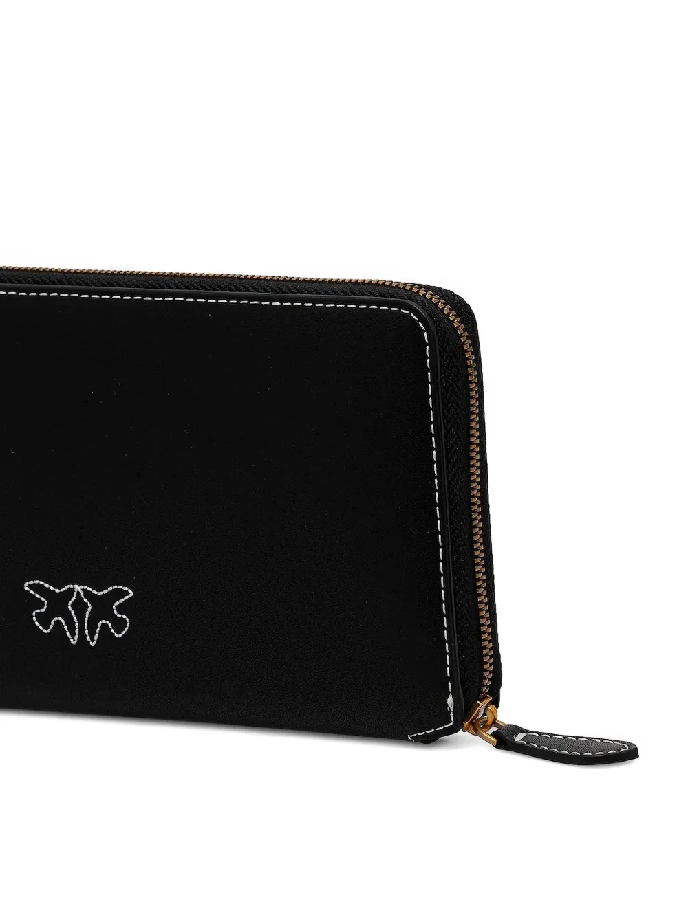 PINKO Portemonnee met geborduurd logo - Zwart