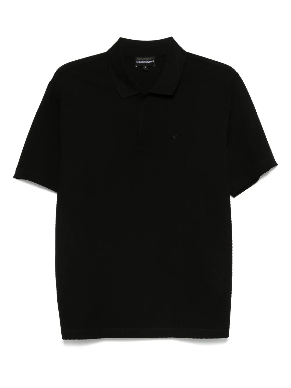 Emporio Armani cotton polo shirt Zwart