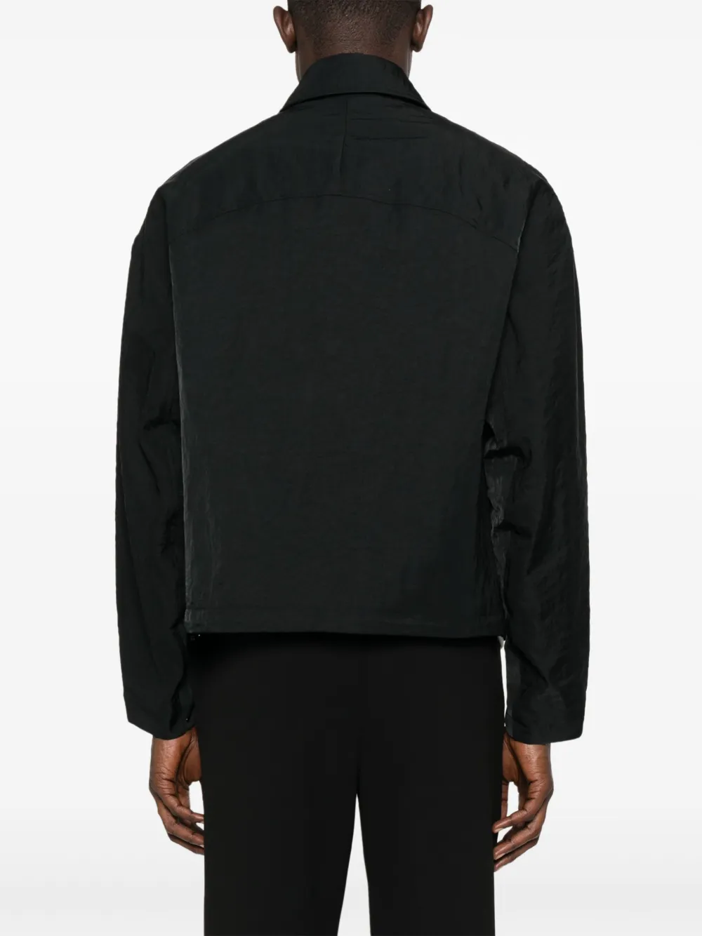 Emporio Armani logo-patch jacket Zwart