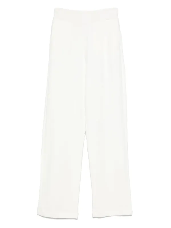 Emporio Armani Organic-cotton Trousers in White