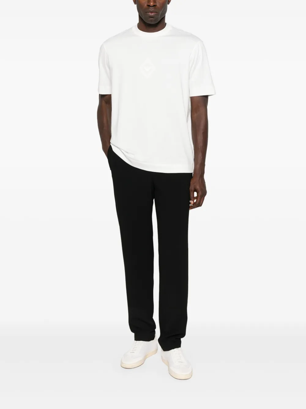 Emporio Armani tapered trousers Zwart