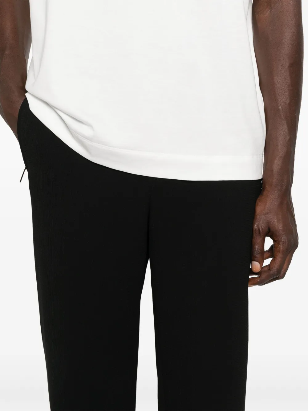 Emporio Armani tapered trousers Zwart