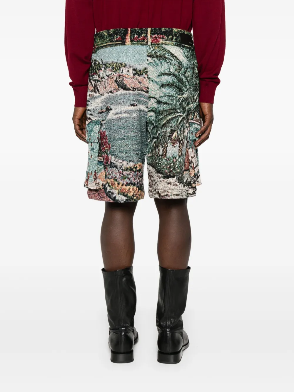AMIRI Shorts met grafische print Blauw