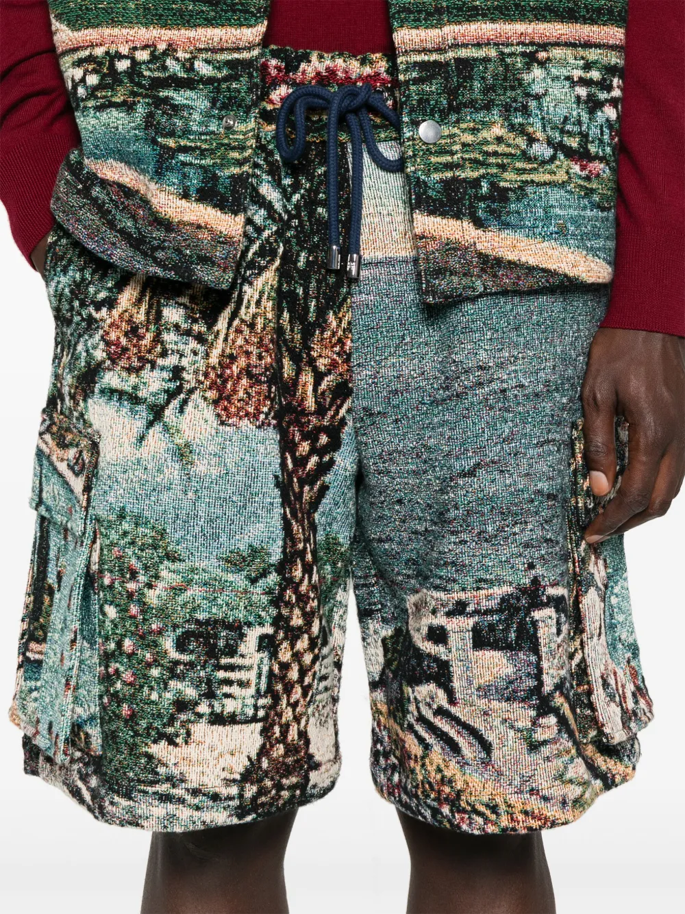 AMIRI Shorts met grafische print Blauw