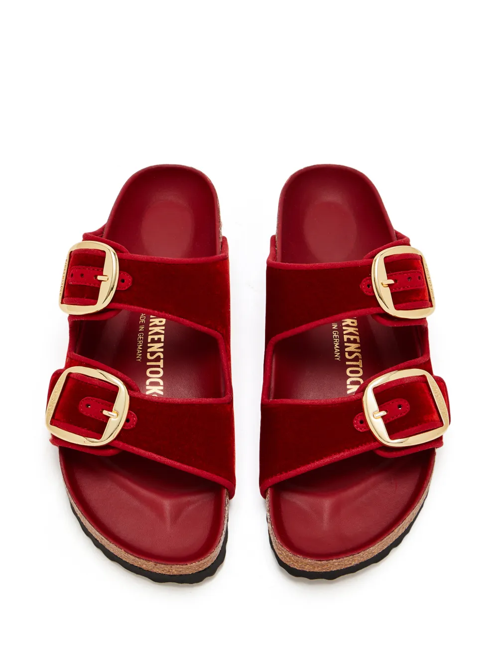 Birkenstock Arizona sandalen met gesp Rood