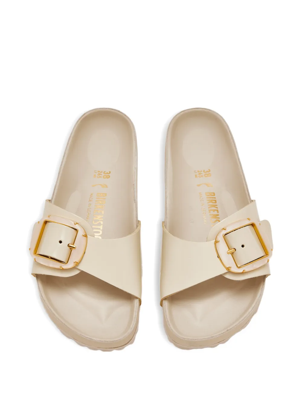 Birkenstock Madrid sandalen met gesp Beige