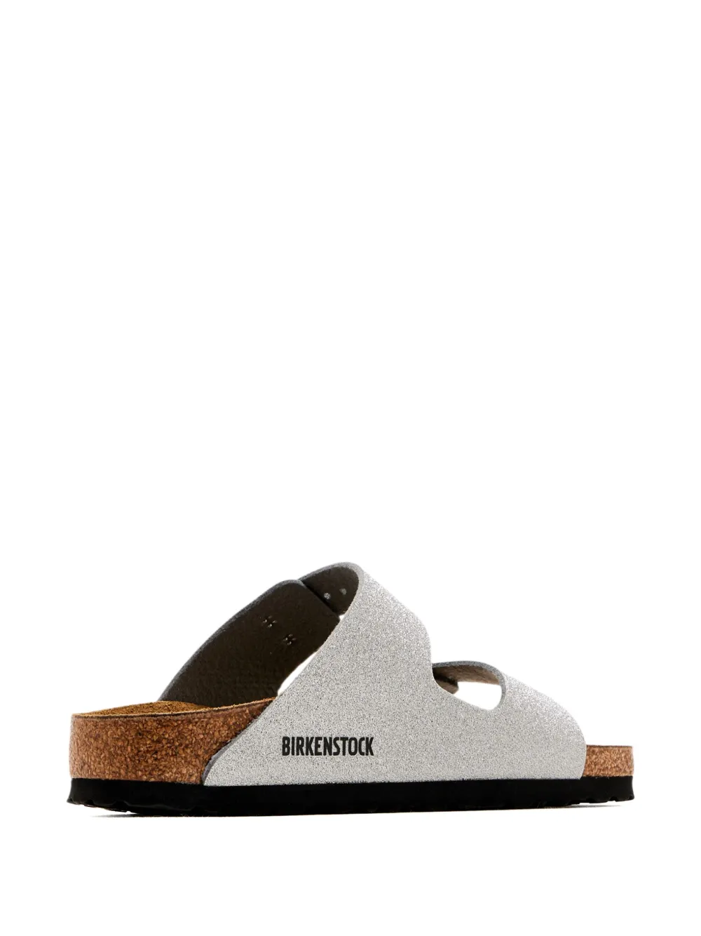 Birkenstock glitter double-buckle flat sandals Silver
