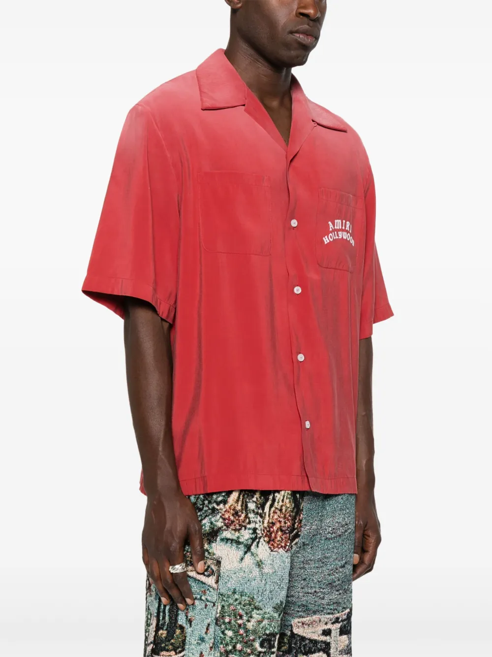 AMIRI Hollywood bowlingshirt Rood