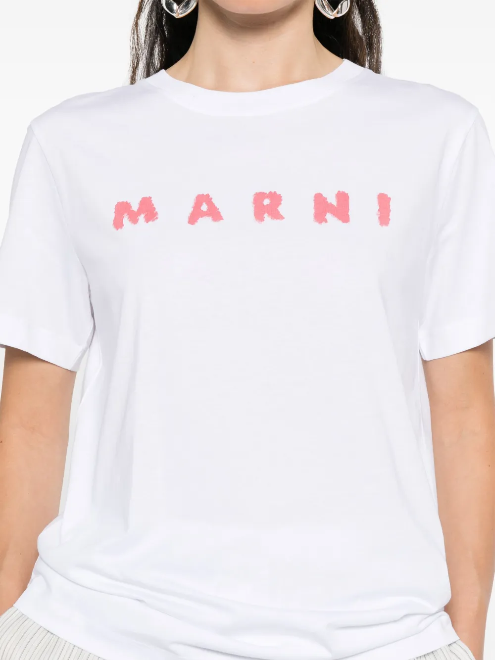 Marni T-shirt met logoprint Wit
