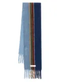 Marni logo-patch scarf - Blue