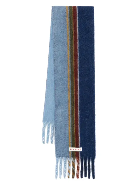Marni logo-patch scarf