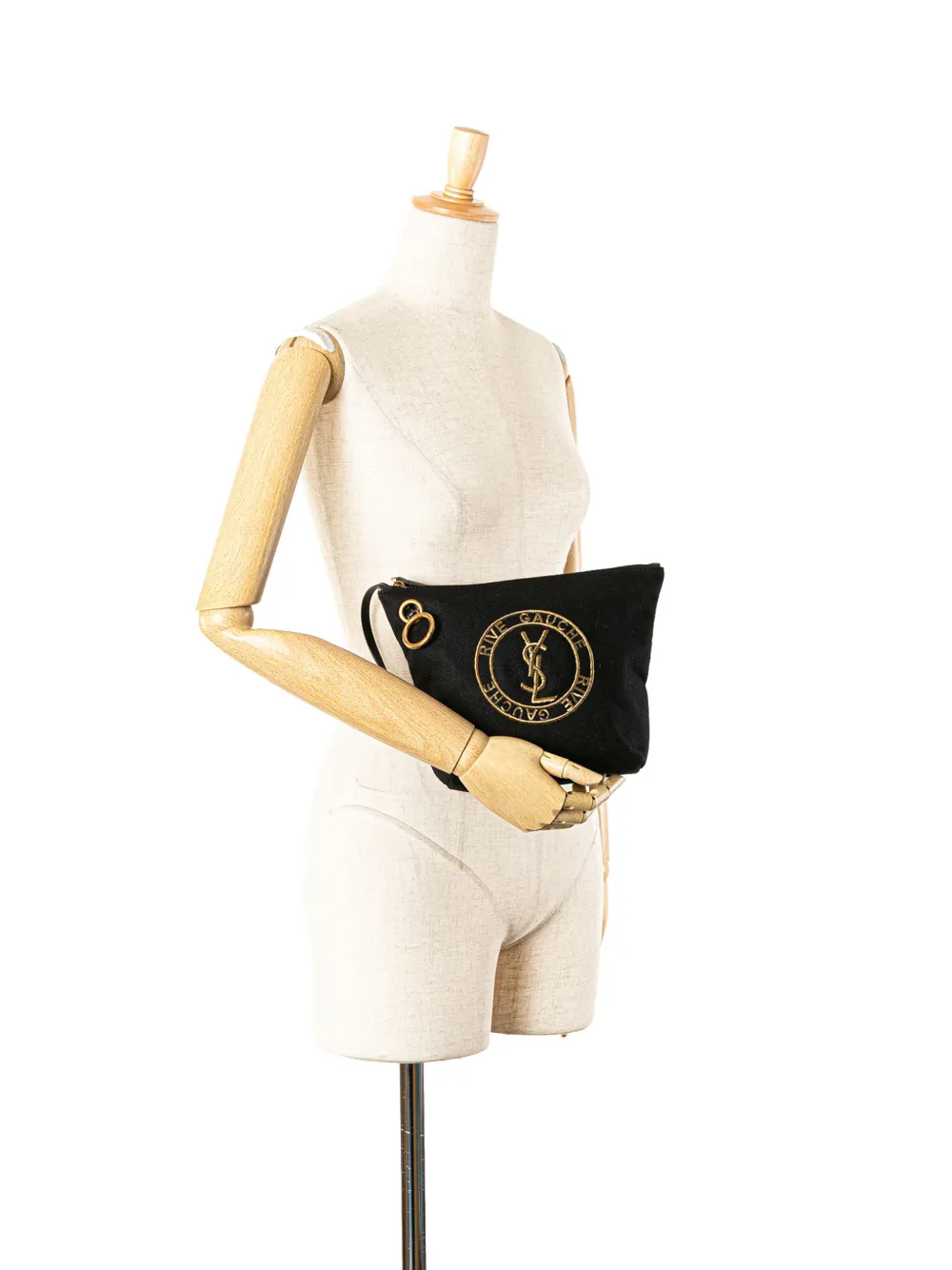 Saint Laurent Pre-Owned 2002 Wool Embroidered Rive Gauche Pouch clutch bag | Estilos de archivo | Image 2