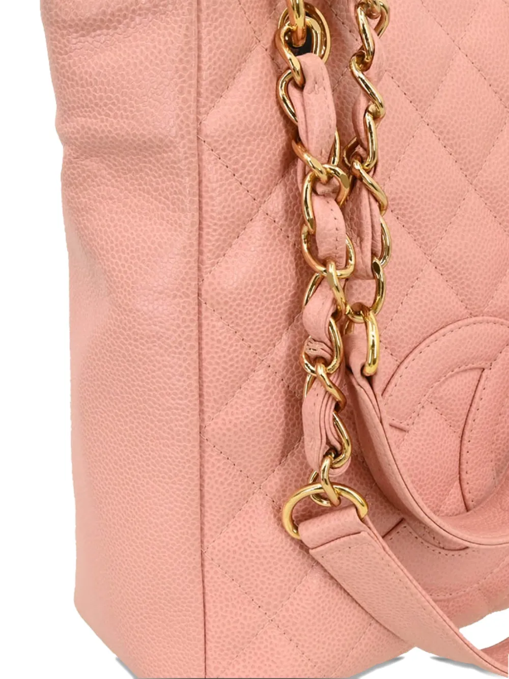 Pre-owned Chanel 2002 Petite Shopping Tote Bag In Pink