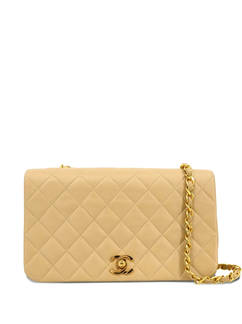CHANEL Pre-Owned 1990s フル フラップ ショルダーバッグ - ニュートラル CHANEL Pre-Owned 1990s フル フラップ ショルダーバッグ - ニュートラル