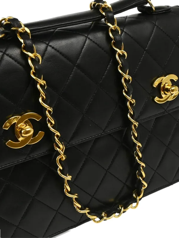 CHANEL Pre-Owned 1990s Double CC turn-lock Shoulder Bag | Black