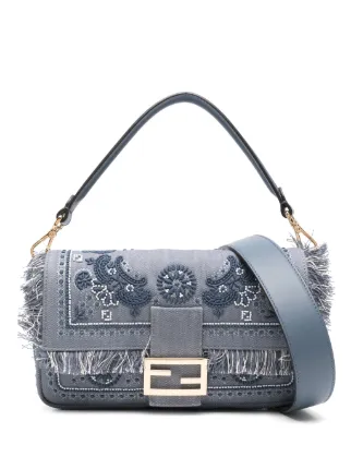 FENDI バゲット デニムショルダーバッグ | ブルー | FARFETCH JP