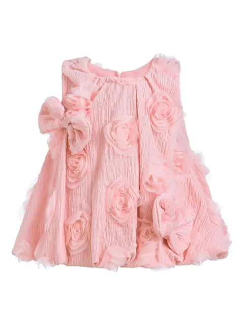 Tulleen rose-embellished sleeveless dress