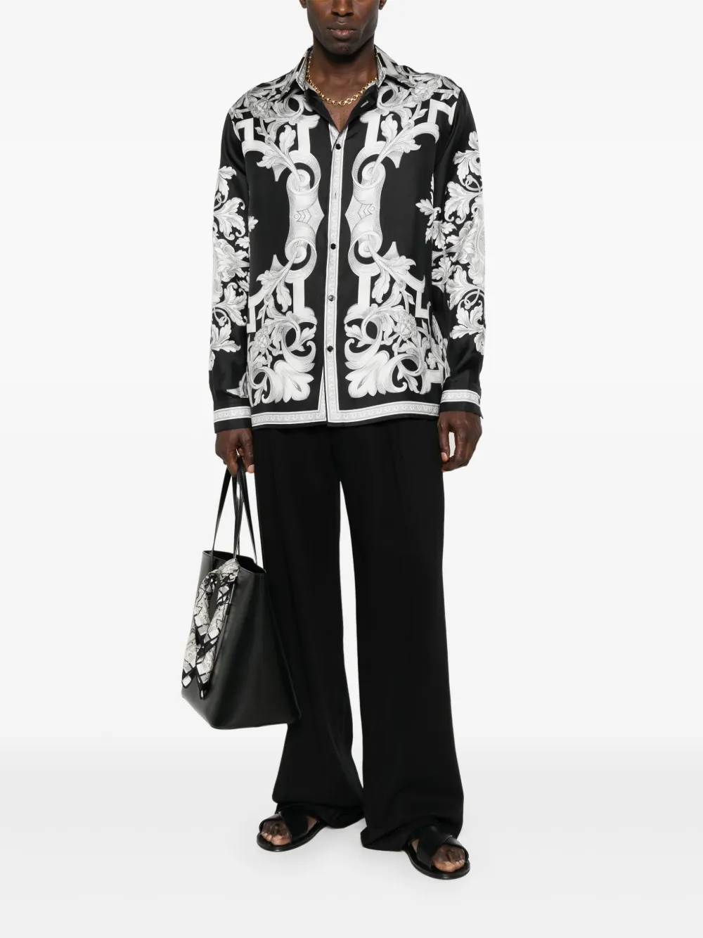 Versace Barocco shirt Zwart