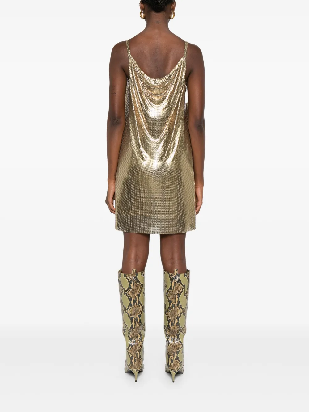 Versace v-neck dress Goud