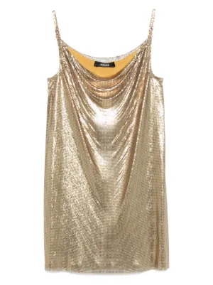 Versace Aluminum Metal Mesh Dress | Silver | FARFETCH EG