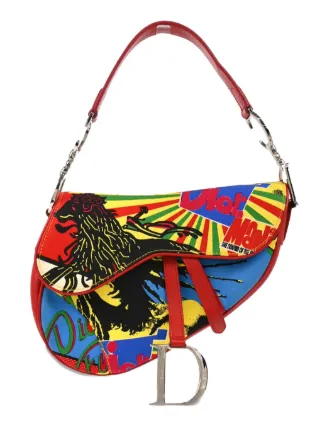 Christian Dior Pre-Owned 2003 Mania Saddle Handbag | Red | FARFETCH