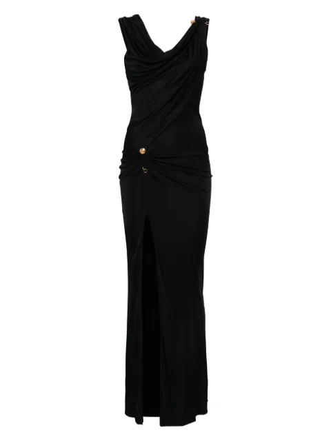 Versace asymmetric neck dress