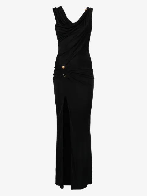 Versace asymmetric neck dress