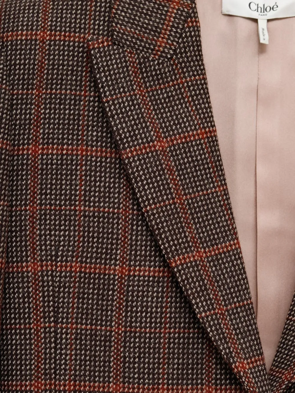 Chloé Geruite blazer Bruin