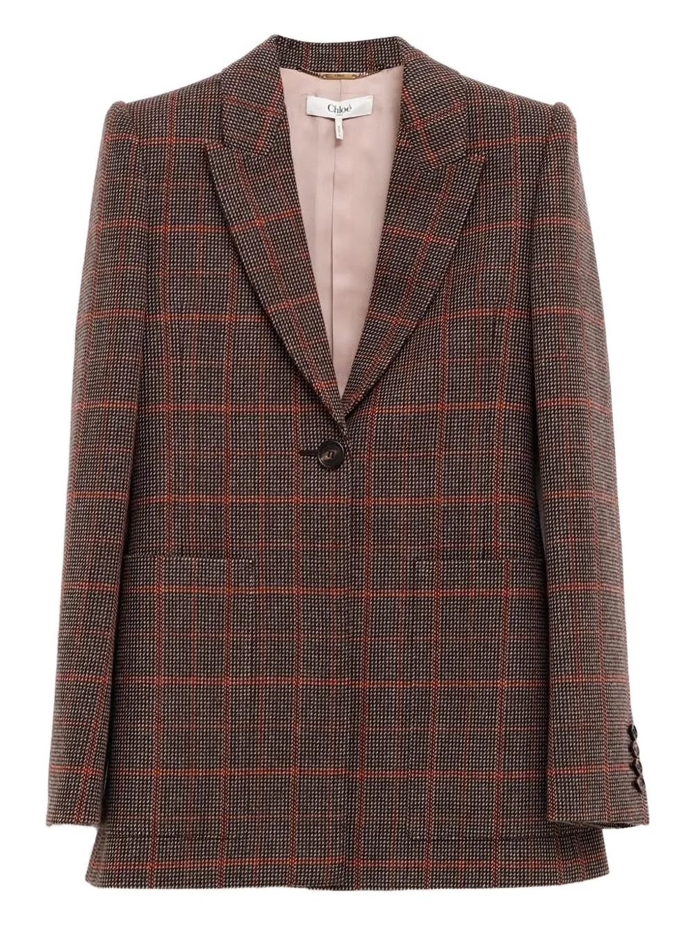 Chloé Checked Single-breasted Blazer
