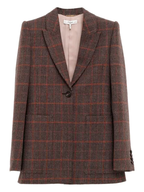 Chloé checked single-breasted blazer