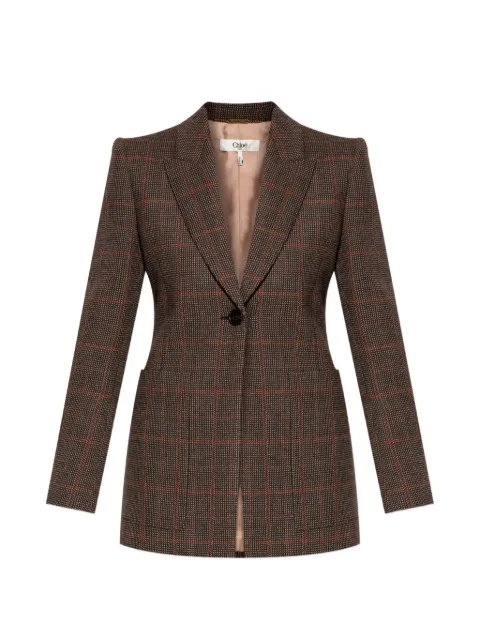 Chloé checked single-breasted blazer